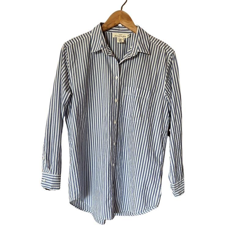 Button Down Shirt, Size 6. Never Worn. Pit To Pit 22”, Length 31”. H&m Summer Shirt For Everyday Wear, Classic Button-up Tops From H&m, H&m Casual Shirt For Daywear, H&m Shirt For Everyday Spring Wear, Classic H&m Button-up Tops, Classic Blue Top From H&m, Classic Everyday H&m Tops, Classic Button-up H&m Tops, H&m Cotton Blouse For Work