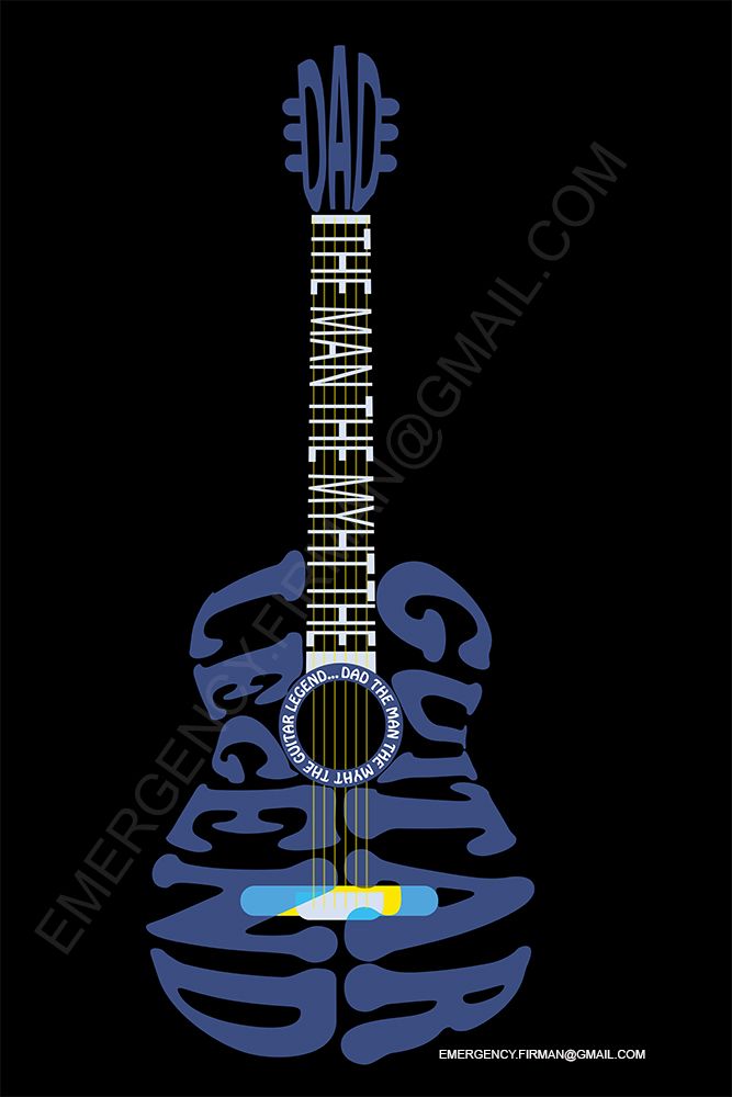 GUITAR TYPOGRAPHY DESIGN Guitar Legends, Decal Ideas, Guitar Tattoo, Typography Poster, The Man, Typography, Guitar, For Sale, T Shirt