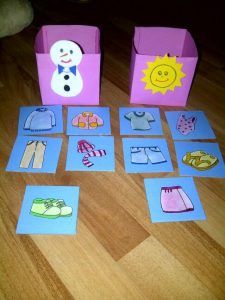 there are many cards that have pictures of clothes on them in the shape of snowmen