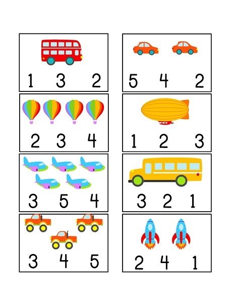 the worksheet is filled with pictures and numbers to help children learn how to count