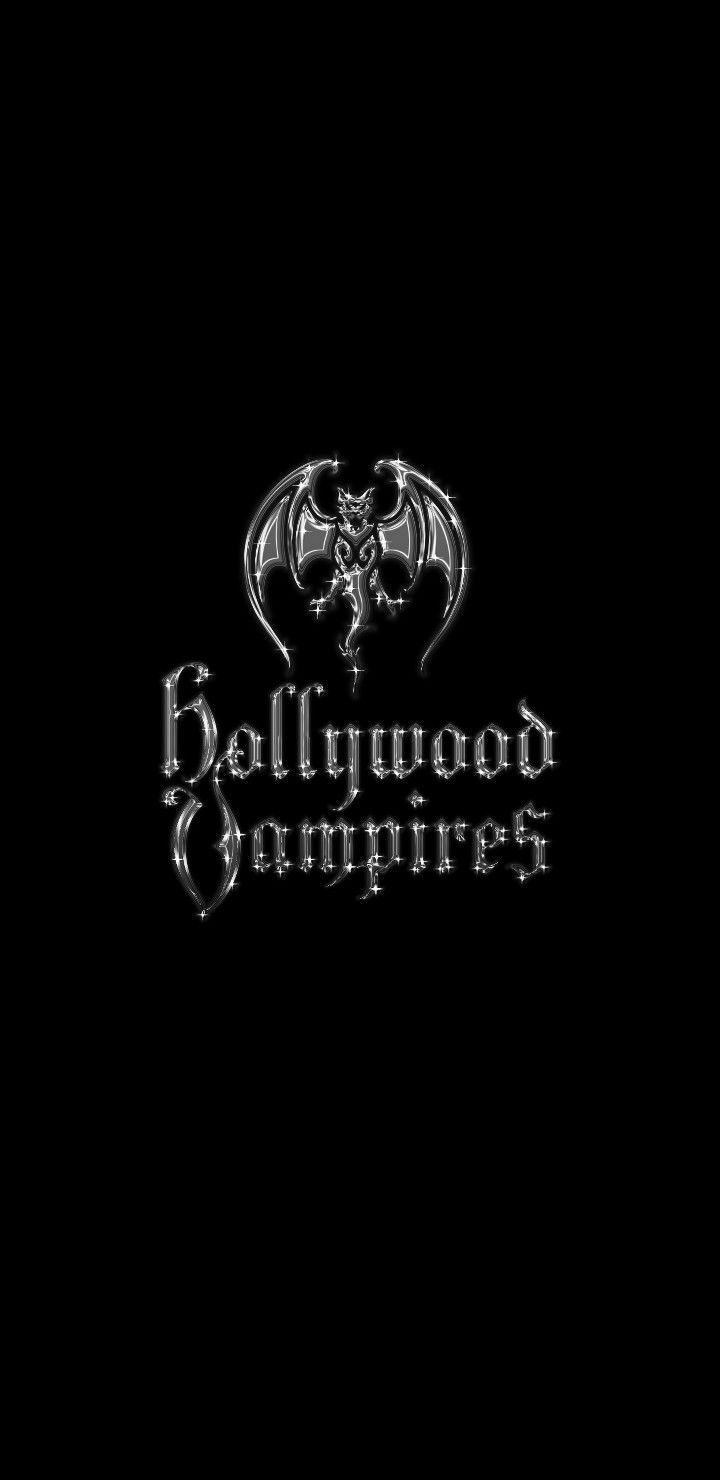 the hollywood vampires logo on a black background