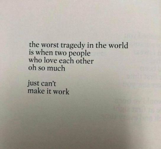 an open book with some type of writing on it's page and the words, the worst raggedy in the world is when two people who love each other oh so much