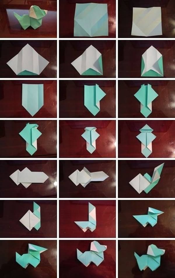 step by step instructions to make origami birds