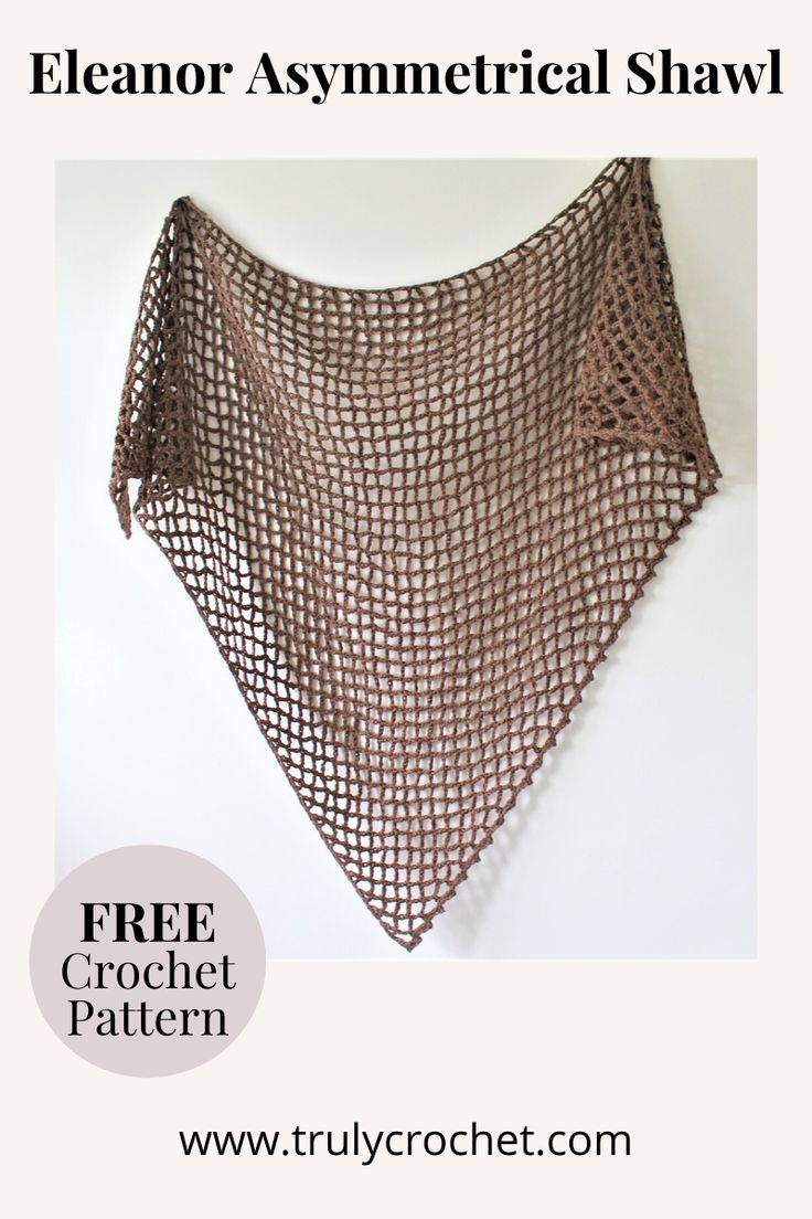 the free crochet pattern for a triangular shawl