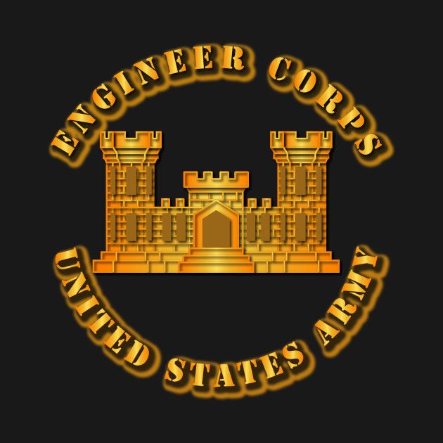 the logo for engineer cords united states army, with an image of a castle on it