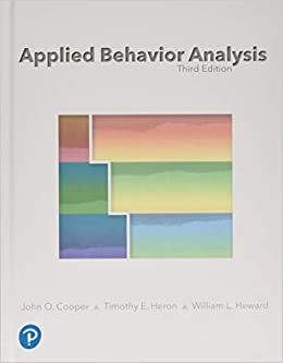 the book cover for applied behavior analyses