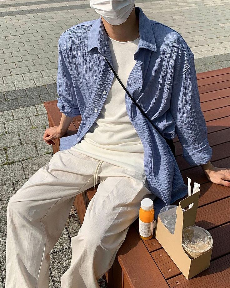 Men Pastel Outfit, Softboy Outfits Summer, Soft Boy Outfits Pastel, Pastel Outfit Men, Soft Boy Aesthetic Outfits, Preppy Boy Outfits, Pastel Blue Outfit, Blue Outfit Men, Aesthetic Guy Outfits