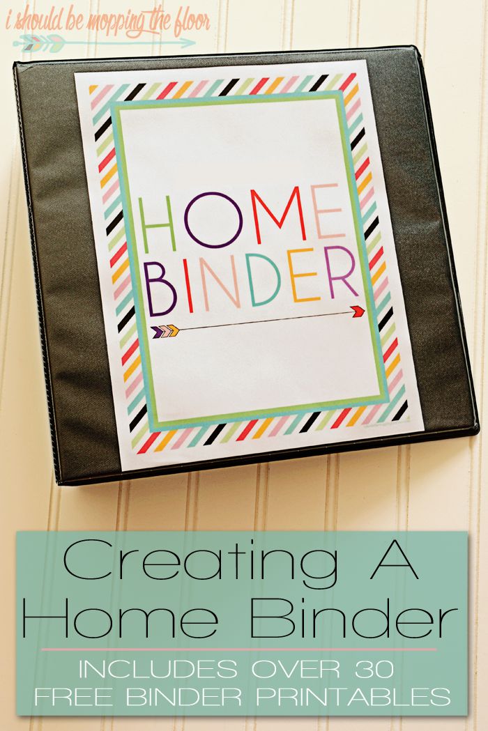 a binder with the words home binder on it