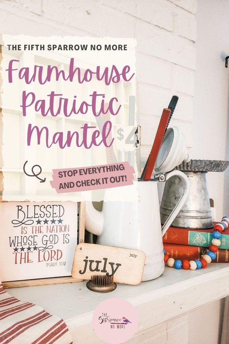 there is a sign on the mantle that says farmhouse panettoic mantel and stop everything and check out