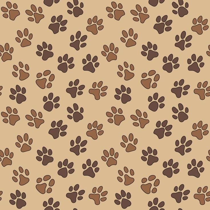 brown and black dog paw prints on a tan background