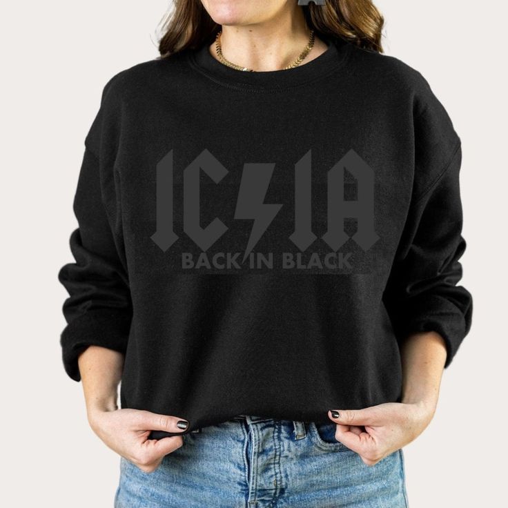 Iowa Hawkeyes IC/IA Sweatshirt Black/gray - Etsy Black Crew Neck Sweats For Everyday, Black Fleece Sweater With Letter Print, Band Merch Cotton Sweatshirt For Winter, Black Logo Print Winter Sweats, Everyday Black Sweater With Letter Print, Black Letter Print Sweater For Everyday Wear, Pre-shrunk Long Sleeve Sweatshirt, Pre-shrunk Long Sleeve Sweatshirt For Everyday, Basic Winter Tops With Logo Print