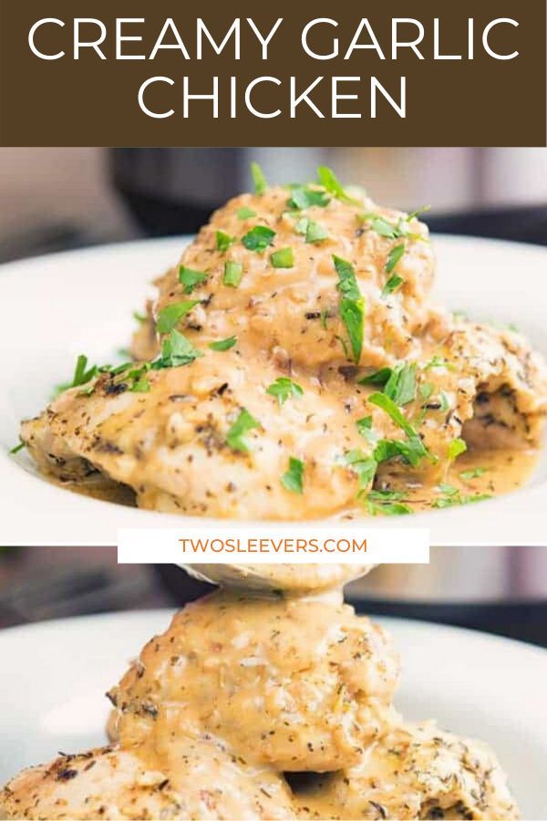 two plates filled with chicken covered in gravy