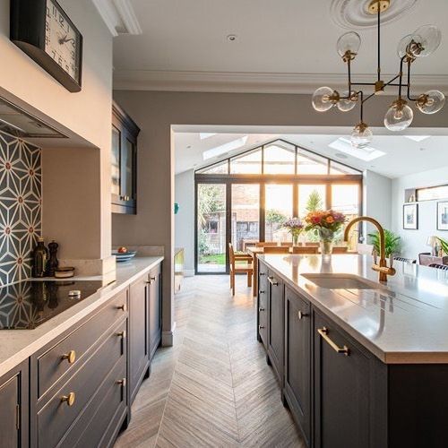 the kitchen is clean and ready for us to use in its new owner's home