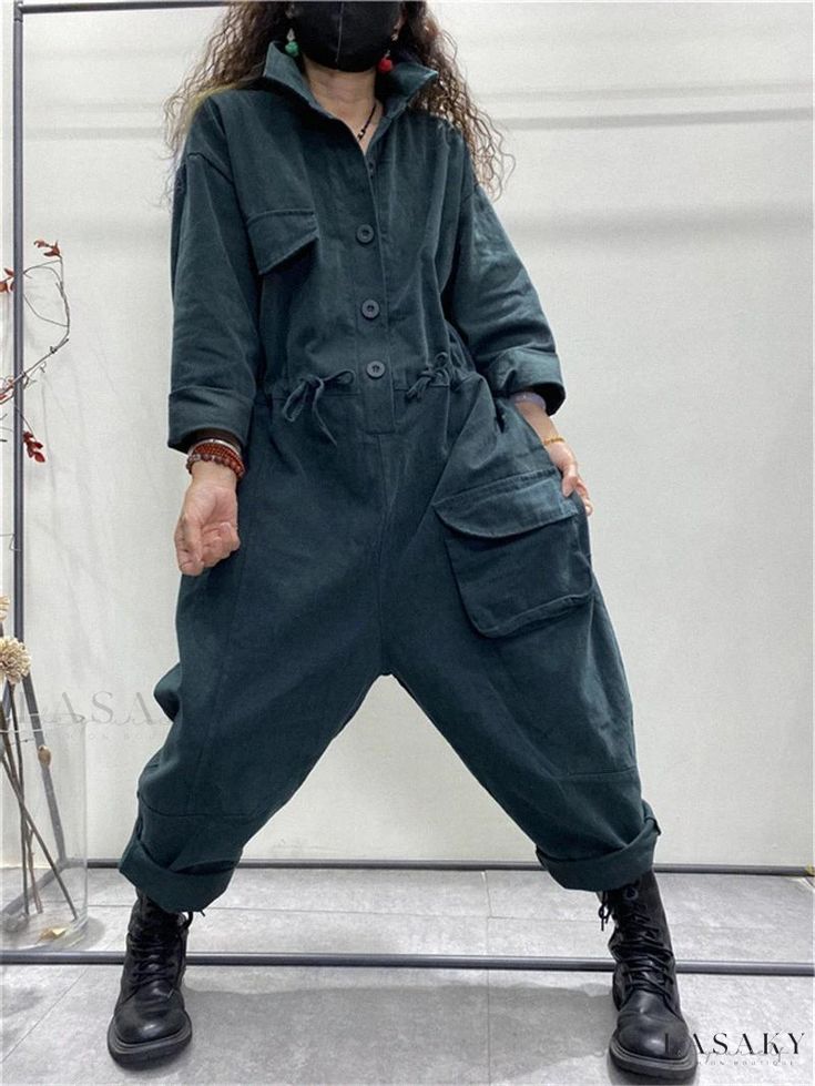 Lasaky - Vintage Bohemian Chic Jumpsuit: Loose-fitting Playsuit for Casual and Artsy Fashion Styling A Boiler Suit, Casual Boho Outfits, Loose Fit Jumpsuit, Funky Clothes, Utility Jumpsuit, Vintage Jumpsuit, Fashionably Late, Arrested Development, Loose Jumpsuit