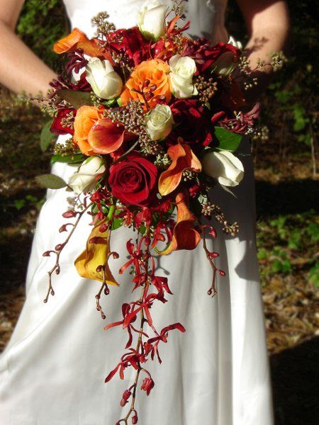 a bride holding a bouquet of flowers in her hands