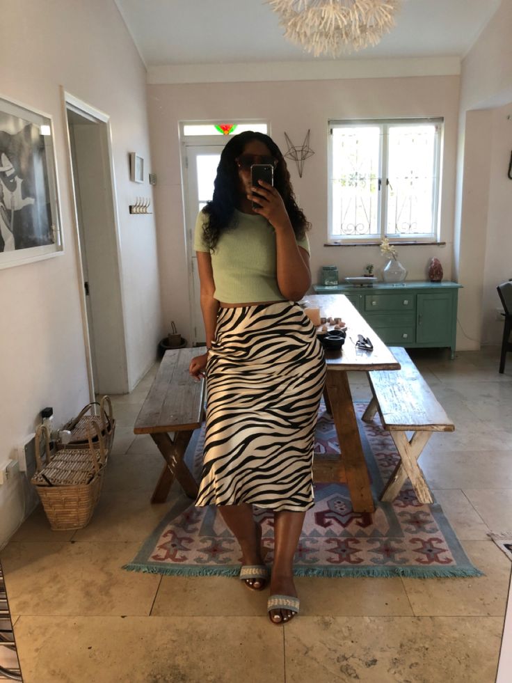 Brown Zebra Print Skirt Outfit, Zebra Midi Skirt, Zebra Print Midi Skirt, Zebra Midi Skirt Outfit, Silk Skirt Outfit Midsize, Zebra Print Skirt Outfit, Zebra Skirt Outfit, Printed Midi Skirt Outfit, Teacher Styles