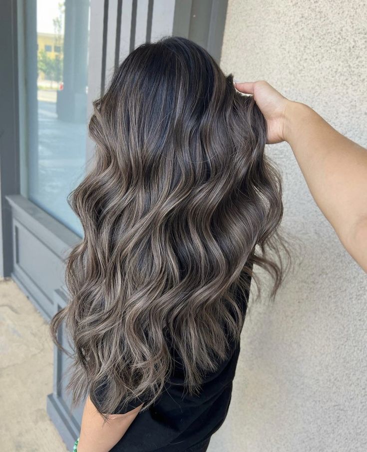 Heavy Highlights On Dark Hair, Ash Brown Hair Balayage, Heavy Highlights, Highlights On Dark Hair, Light Brunette Hair, Balayage Hair Ash, Baylage Hair, Balayage Straight Hair, Bombshell Hair