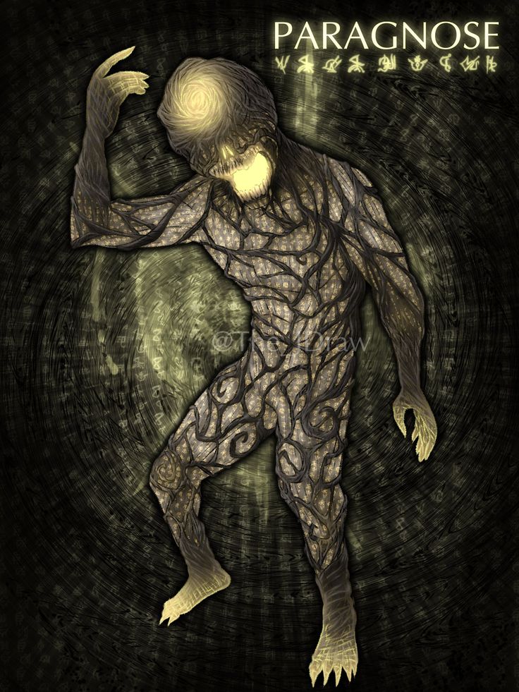 an image of a creature with the words paragonse on it