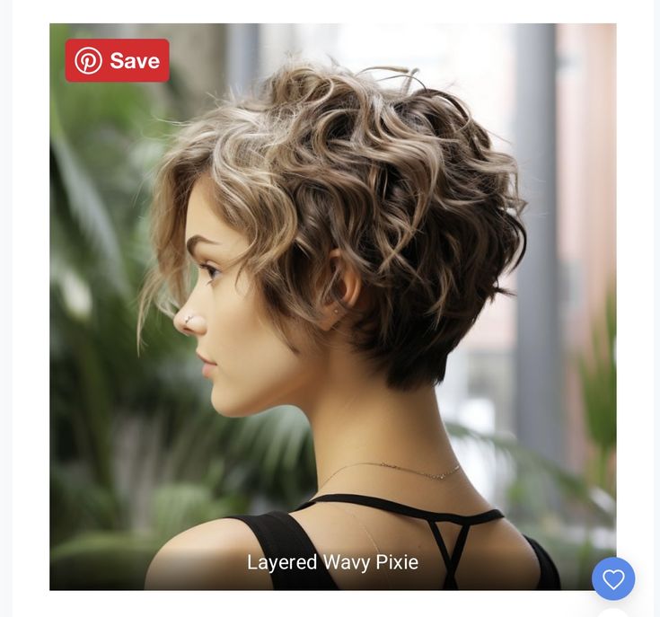 Wavy Pixie Haircut, Short Curly Bob Hairstyles, Short Wavy Haircuts, Curly Pixie Hairstyles, Curly Pixie Haircuts, Wavy Pixie, Curly Hair Photos, Short Curly Haircuts, Messy Short Hair