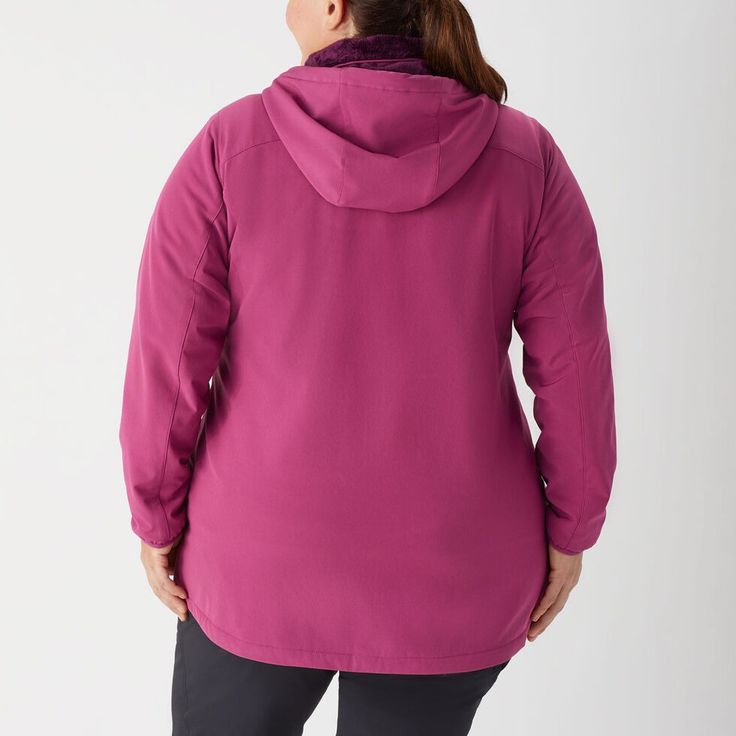 Women's Plus Frostmite Parka | Duluth Trading Company Winter Outdoor Outerwear With Functional Drawstring, Athleisure Outerwear With Fleece Lining For Outdoor, Athleisure Outerwear With Fleece Lining For Outdoor Activities, Midweight Fleece Lined Outerwear For Outdoor Activities, Stretch Functional Outerwear For Outdoor Activities, Sporty Stretch Outerwear For Hiking, Windproof Stretch Winter Outerwear, Fitted Outerwear With Fleece Lining For Outdoor Activities, Stretch Winter Outdoor Outerwear