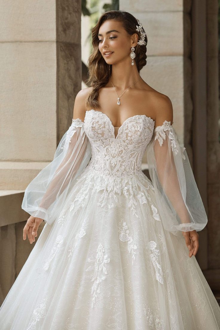 Sophia Tolli Accessories Sophia Tolli: ST2214SL Fairy Wedding Dress, Sophia Tolli, Princess Bridal, Pretty Wedding Dresses, Bridal Elegance, Bridal Ball Gown, Bohemian Bridal, Cute Wedding Dress, Dream Wedding Ideas Dresses