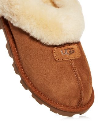 Slip into these comfy and cozy slippers with a genuine shearling cuff and front seam detail with Ugg logo. Cozy Slippers, Slippers Online, Shearling Slippers, Kim Kardashian Style, Slippers Cozy, Kardashian Style, Slipper Shoes, Womens Uggs, Kim Kardashian