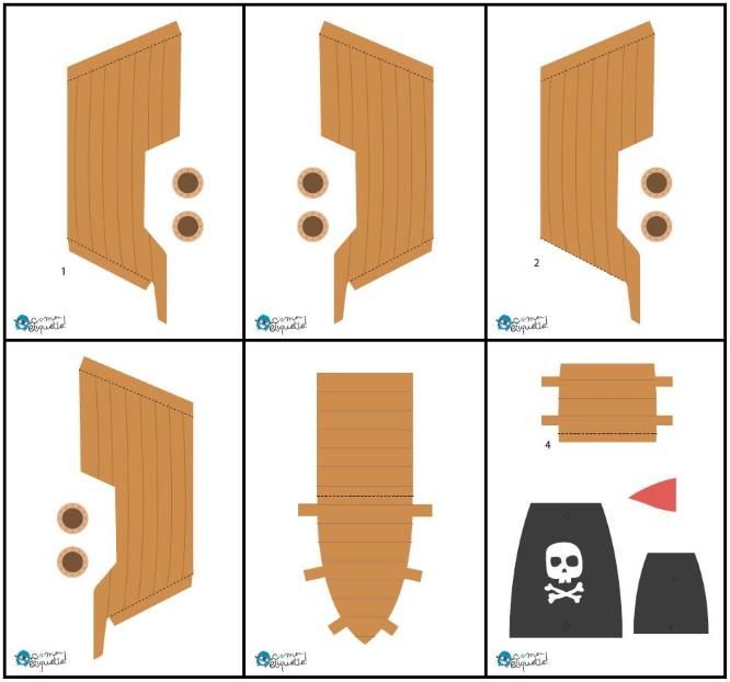 step by step instructions on how to make a pirate door