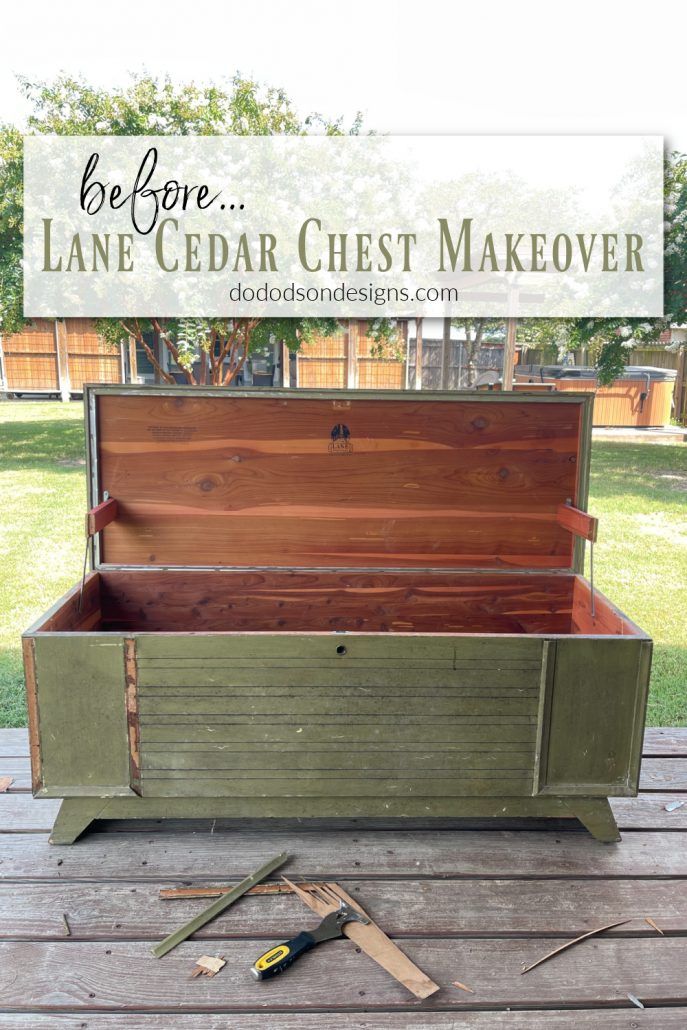 an old chest that has been turned into a planter with the words before it is painted