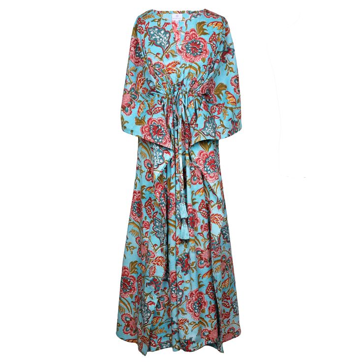 Introducing the Bari Blue Floral Maxi Kaftan dress, inspired by the charm of Italy's coastal town, Bari, and the gateway it provides to Athens via Ferry. With its delicate floral pattern and flowing silhouette, this dress is the perfect blend of Mediterranean elegance and comfort. Whether you're exploring ancient ruins or enjoying a sunset dinner, embrace effortless chic in this dress, embodying the essence of wanderlust and style. Subtle variations in colour and pattern are to be celebrated as Sunset Dinner, Maxi Kaftan, Coastal Town, Ancient Ruins, Dyeing Process, Kaftan Dress, Effortless Chic, Unique Dresses, Bari