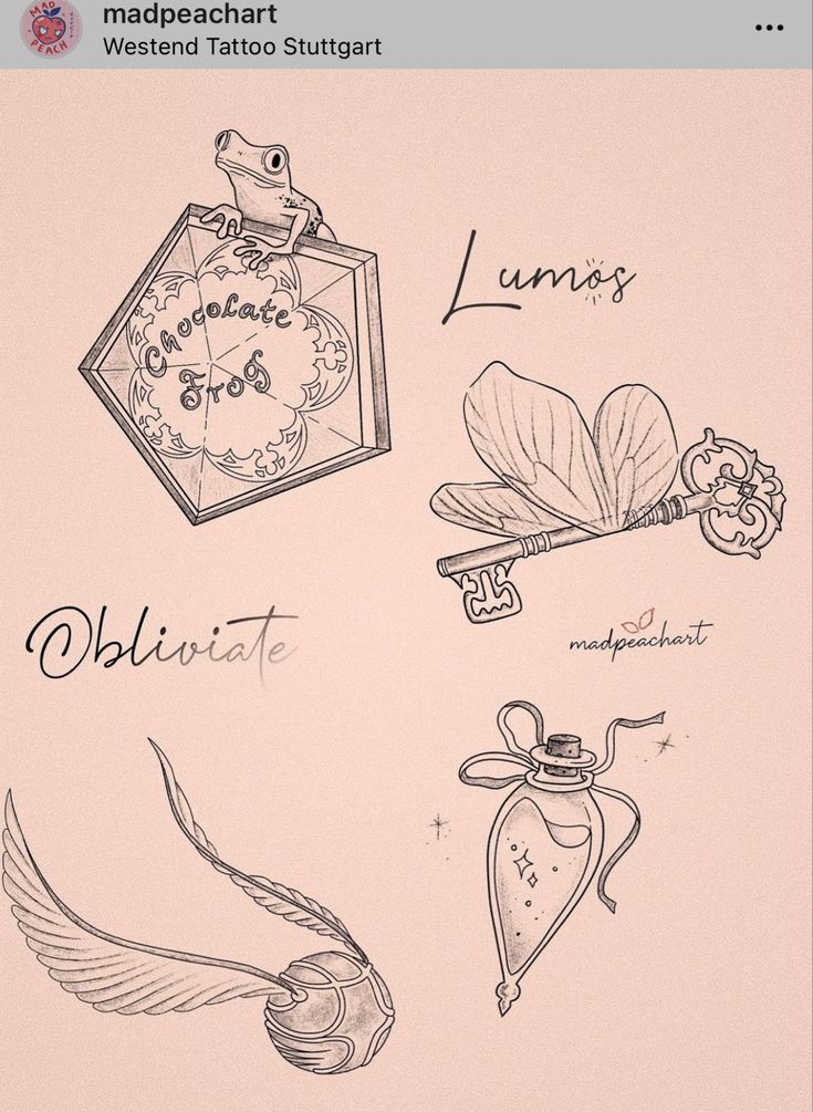 four different items are shown in black and white on a pink background with the words, lunas, oblixit