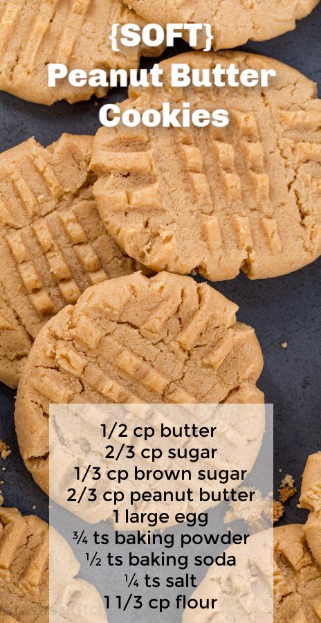 peanut butter cookies with text overlay