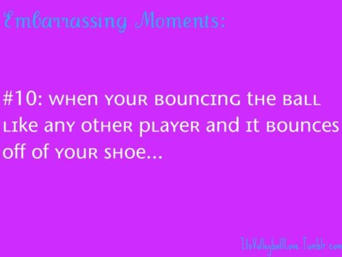 a pink background with text that says, when your bouncing the ball like any other player and it bounces off of your shoe