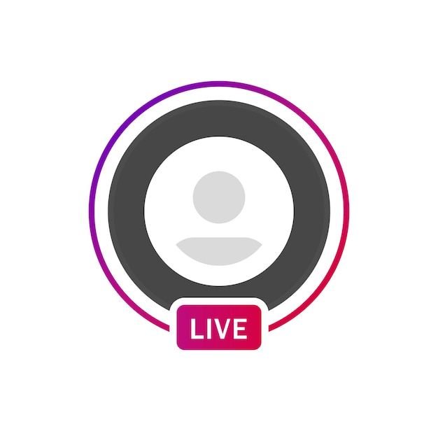 the logo for live is shown in red and purple colors, with an image of a person's face