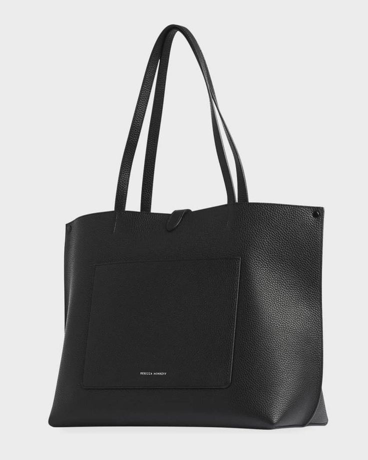 Rebecca Minkoff Megan Leather Shopper Tote Bag | Neiman Marcus Large Leather Tote, Leather Handbags Tote, Shopper Tote, Flats Top, Rebecca Minkoff, Cowhide Leather, Tote Handbags, Leather Tote, Neiman Marcus