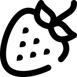 a black and white drawing of a strawberry with a bow on it's head