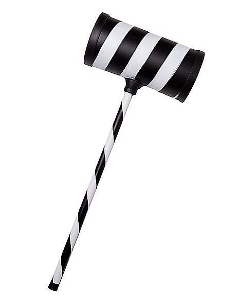 a black and white striped candy cane on a white background