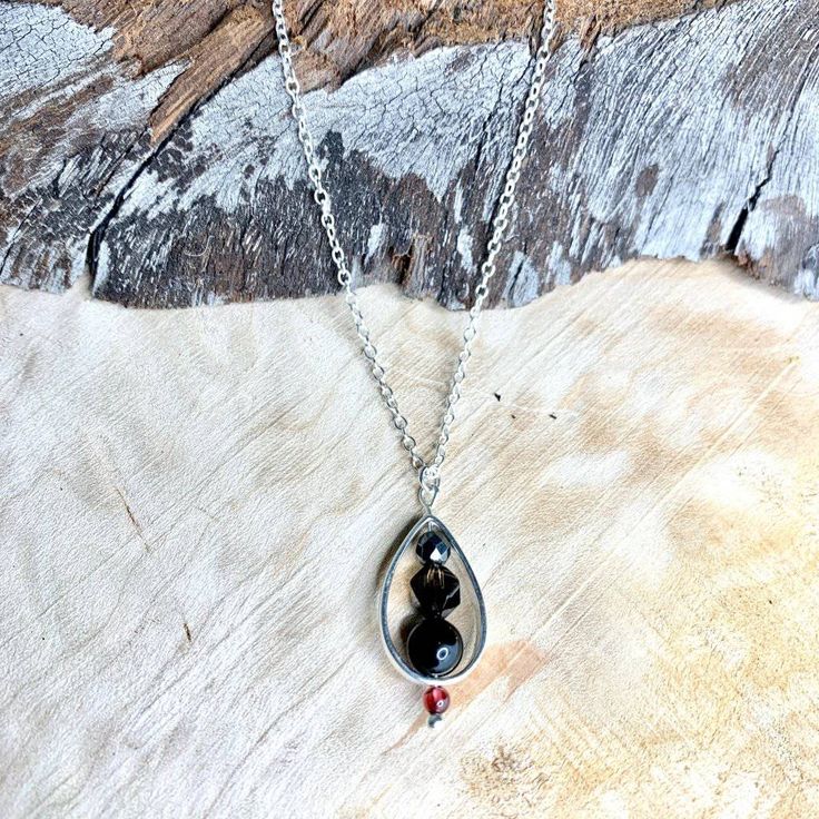 Rooted Droplet Necklace - Studio Selyn I Am Safe, Droplet Necklace, Survival Instinct, Smokey Quartz, Inner Strength, Emotional Wellness, Smoky Quartz, This World, Crystal Necklace