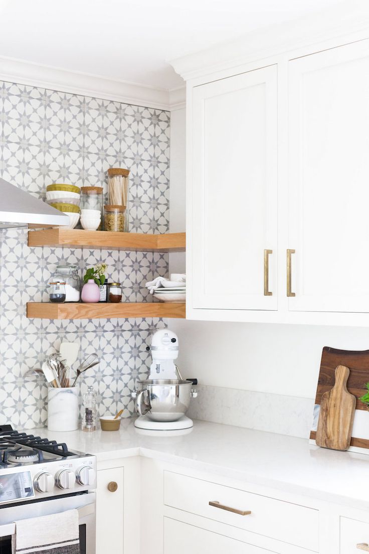 the kitchen is clean and ready to be used as a place for cooking or baking