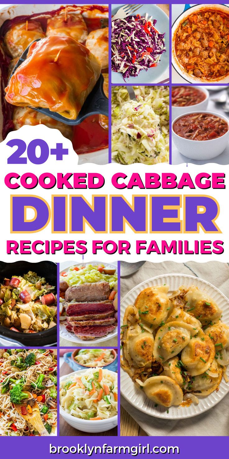 20 + cooked cabbage dinner recipes for families