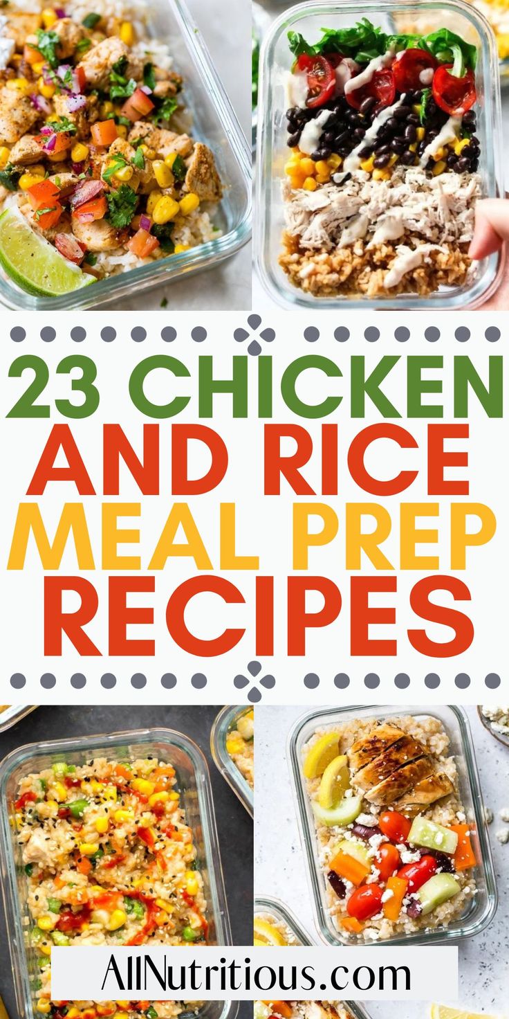 25 chicken and rice meal prep recipes