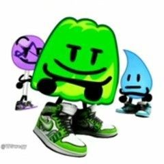 an image of some cartoon characters with green and blue colors on their feet, one is smiling