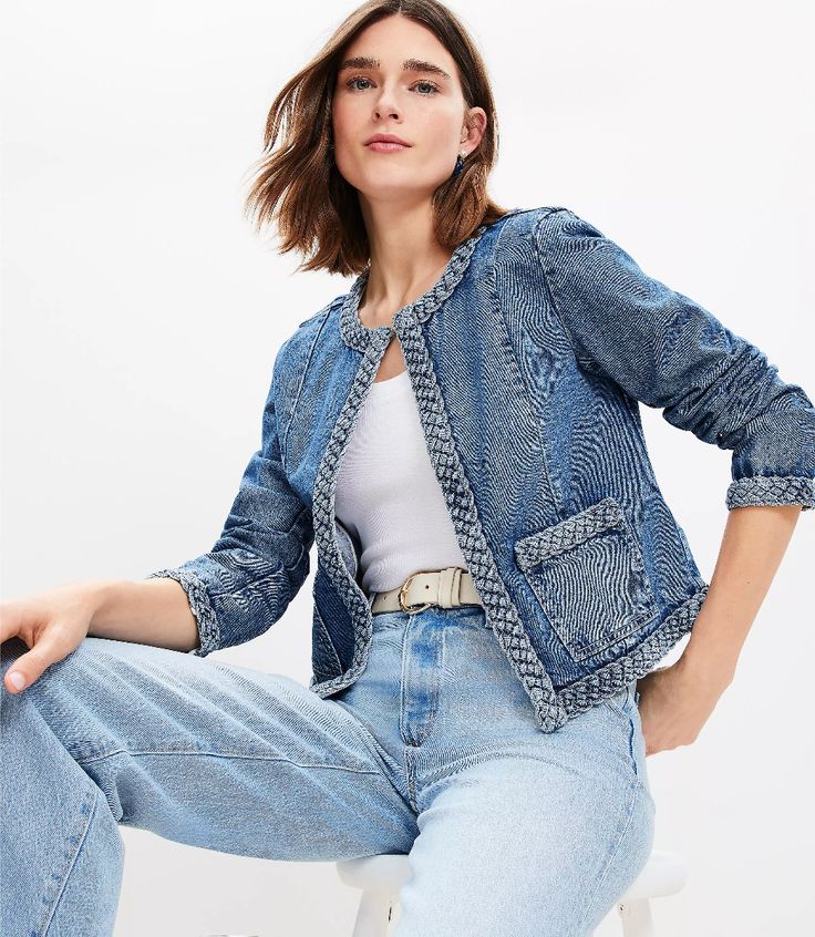 756800 Indigo Utility Denim Jacket With Relaxed Fit, Light Indigo Washed Denim Jacket Relaxed Fit, Light Indigo Cotton Denim Jacket With Relaxed Fit, Relaxed Fit Indigo Denim Jacket, Casual Rigid Denim Jacket, Relaxed Fit, Social Dresses, Petite Shorts, Summer Jeans, Blazer And Skirt