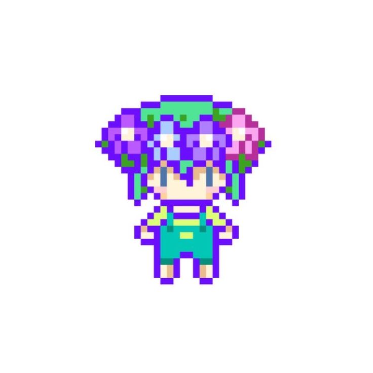 widget Basil Omori, Game Photo, Basil, Pixel Art, Green, White, Art