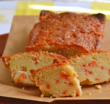 slices of cake sitting on top of a brown paper bag