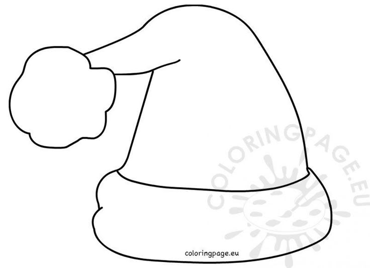 a drawing of a santa claus hat