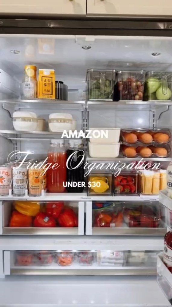 Do you want to discover the best fridge organization ideas? Find the best storage solutions and meal prep essentials and fridge storage containers here. Click to shop my Amazon storefront to help organize your kitchen here. Meal Prep Fridge, Meal Prep Essentials, Fridge Storage Containers, House Organisation, Fabulous Kitchens, Kitchen Organisation, Amazon Kitchen Gadgets, Fridge Storage, Refrigerator Organization