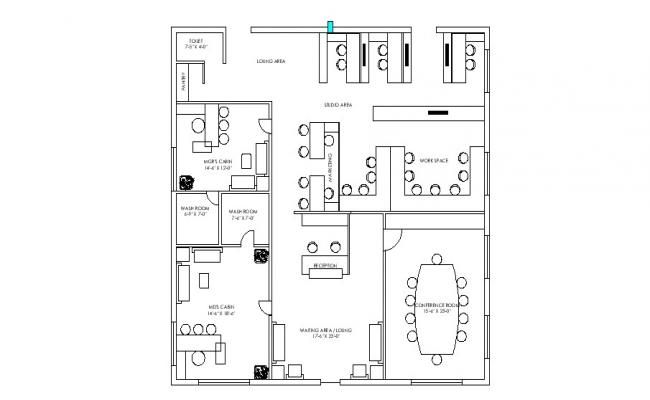 the floor plan for an office building