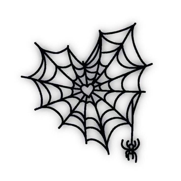 a black and white drawing of a spider web on a white background with the word halloween written below it