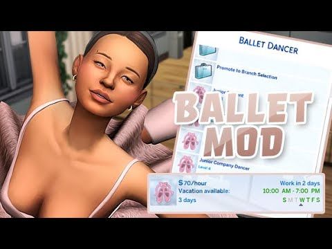 an animated image of a woman holding a sign that says ballett mod on it