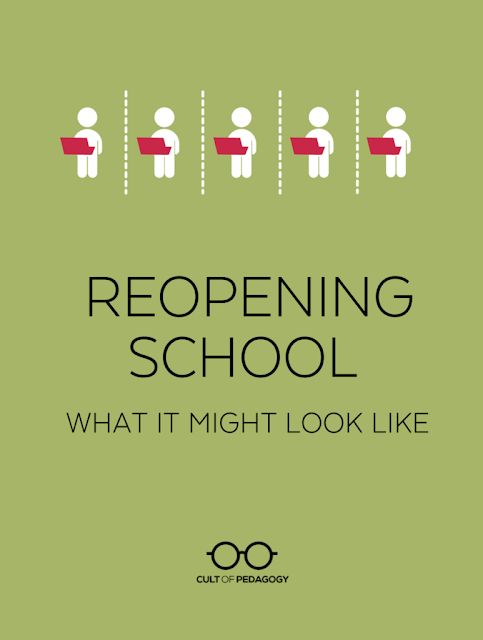 a green book cover with the words reppening school what it might look like